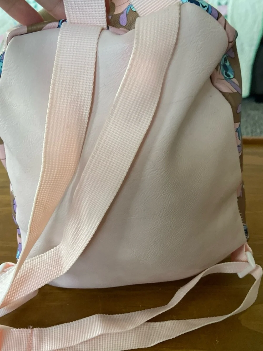 Disney Pink and Brown Stitch Mini Backpack
